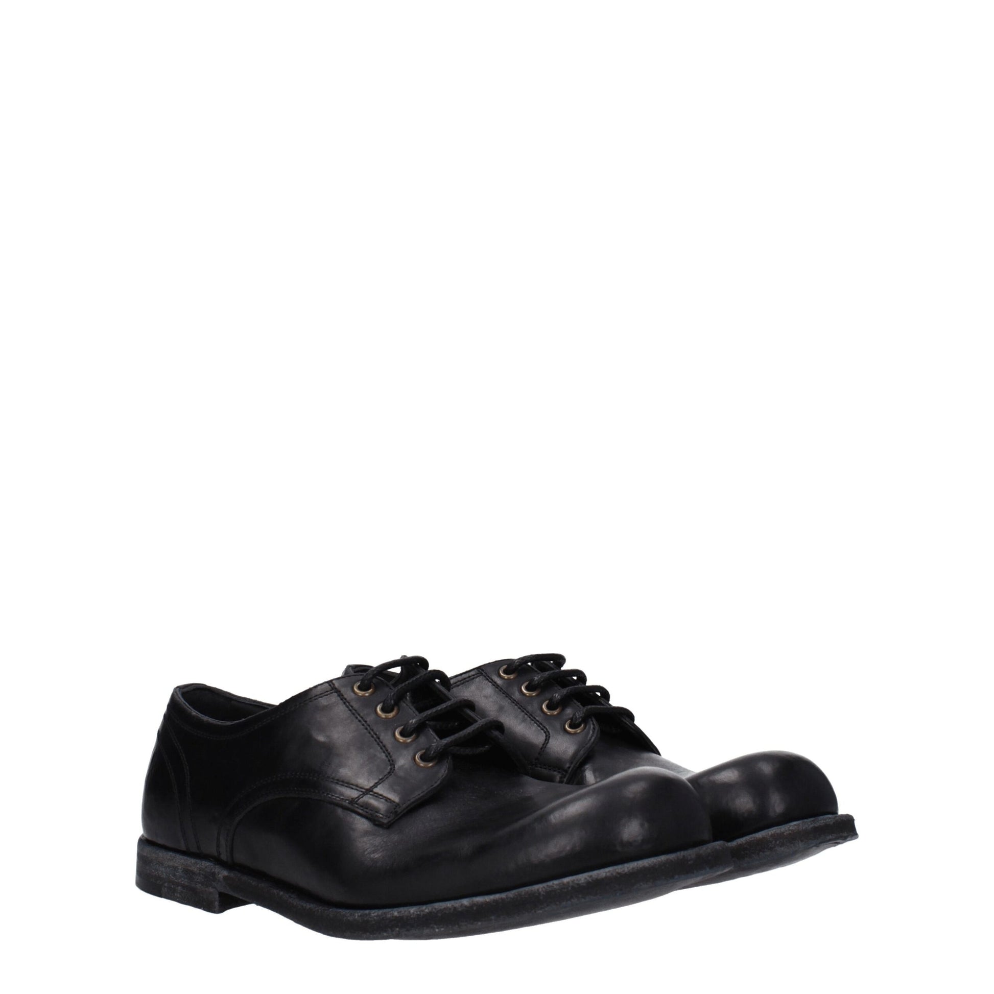 Black Leather Oxfords And Derby