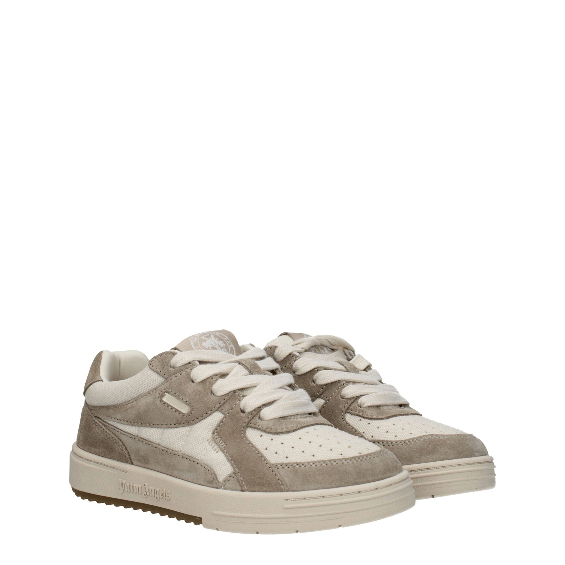 Beige Fabric Low Tops