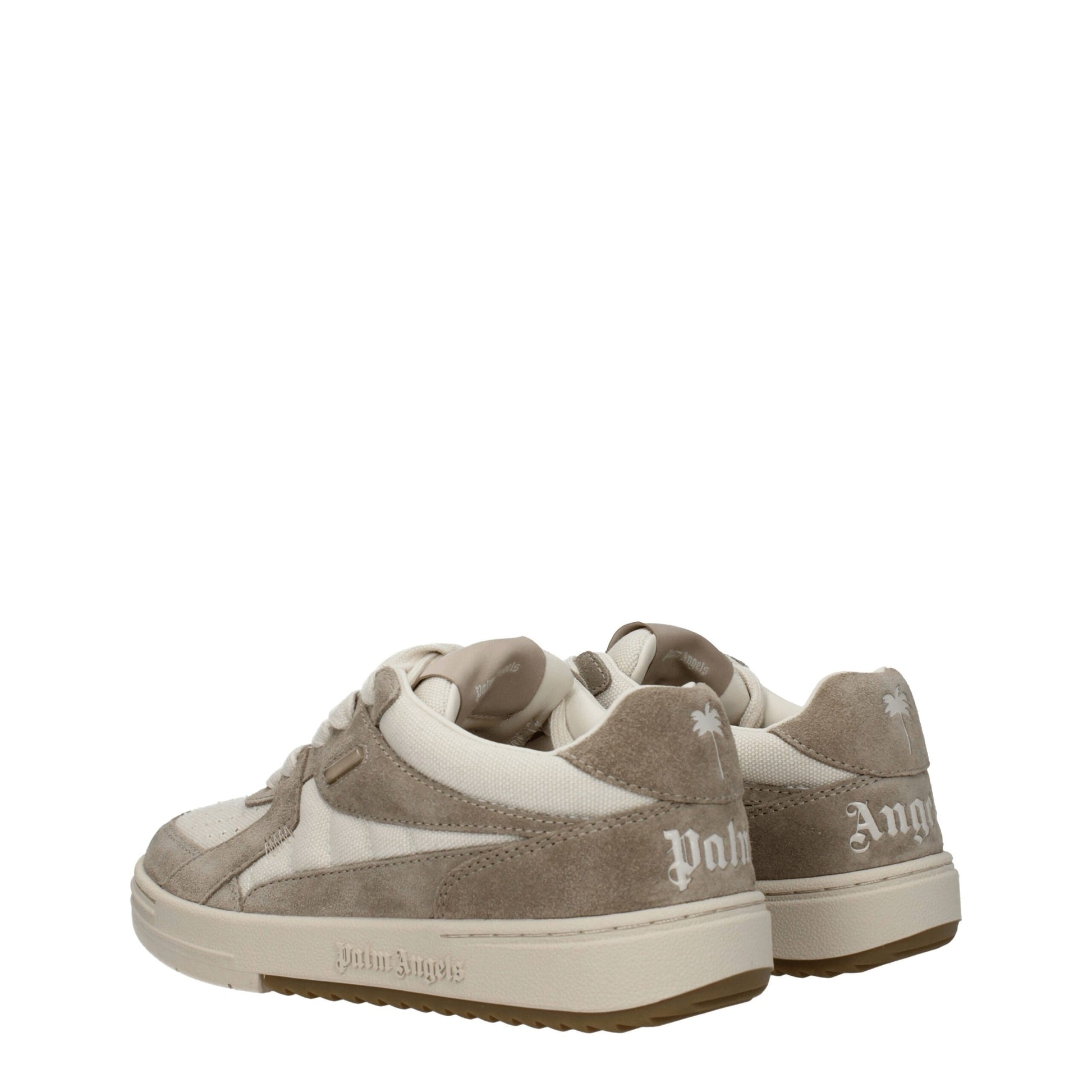 Beige Fabric Low Tops