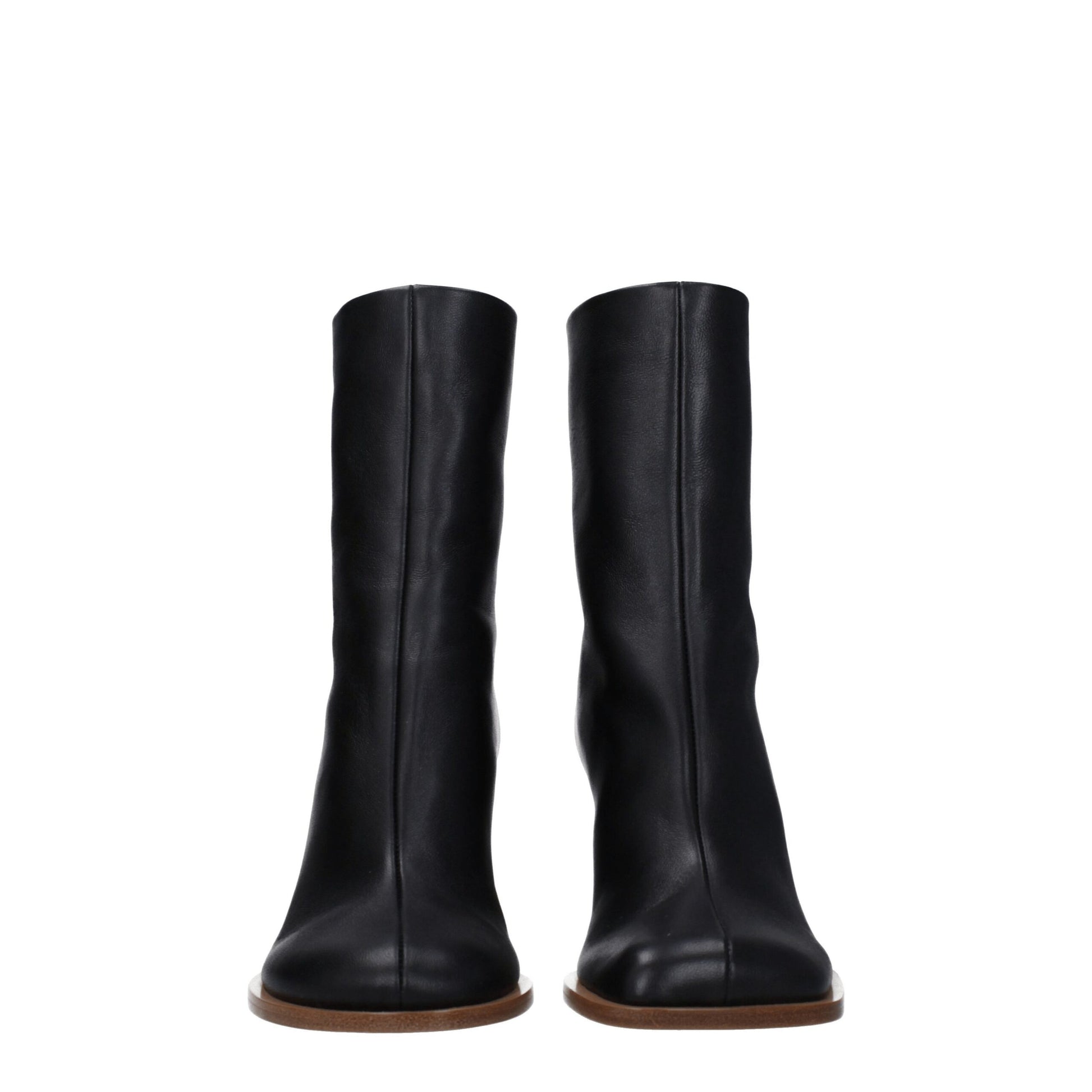 Black Leather Ankle Boots