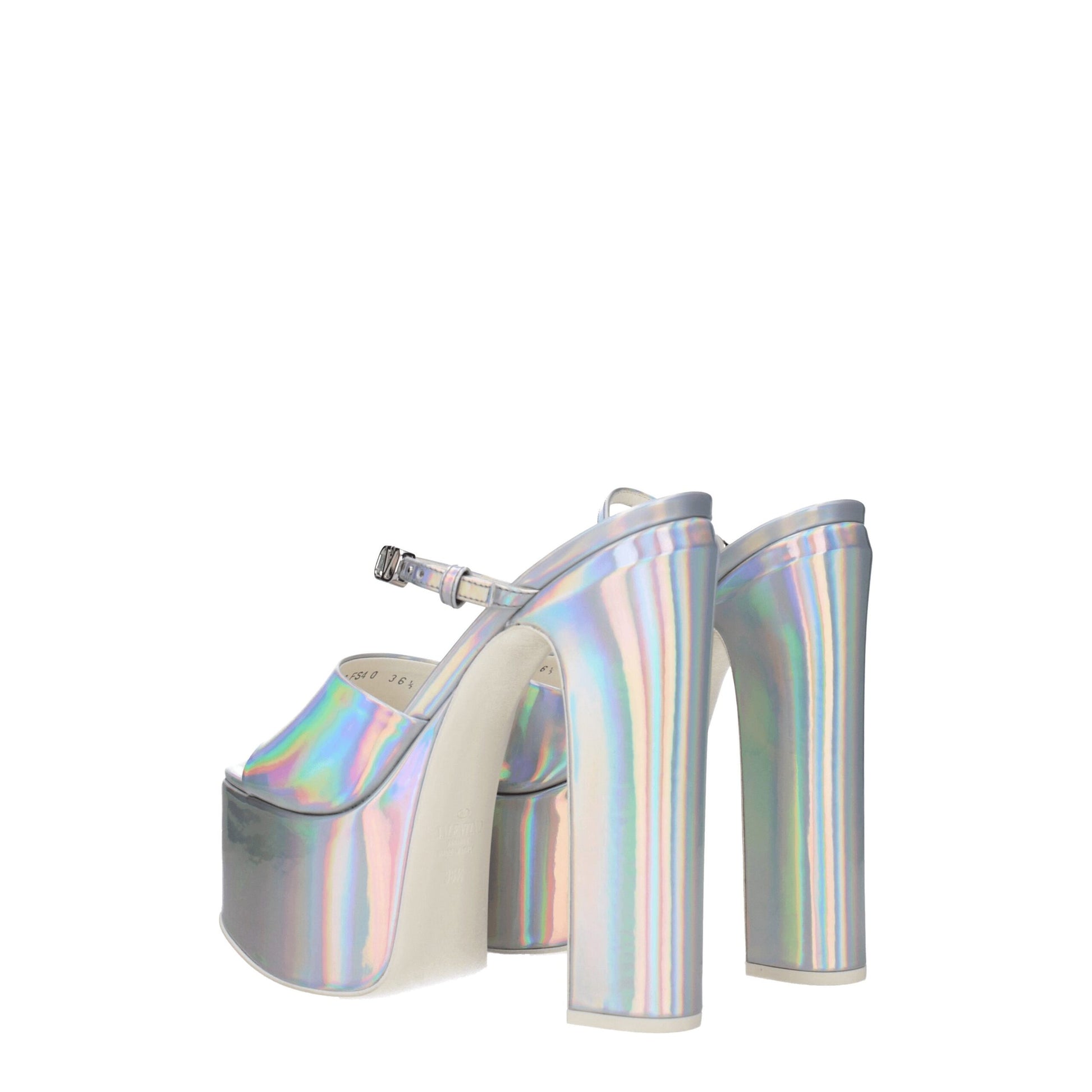 Gray Leather Platforms