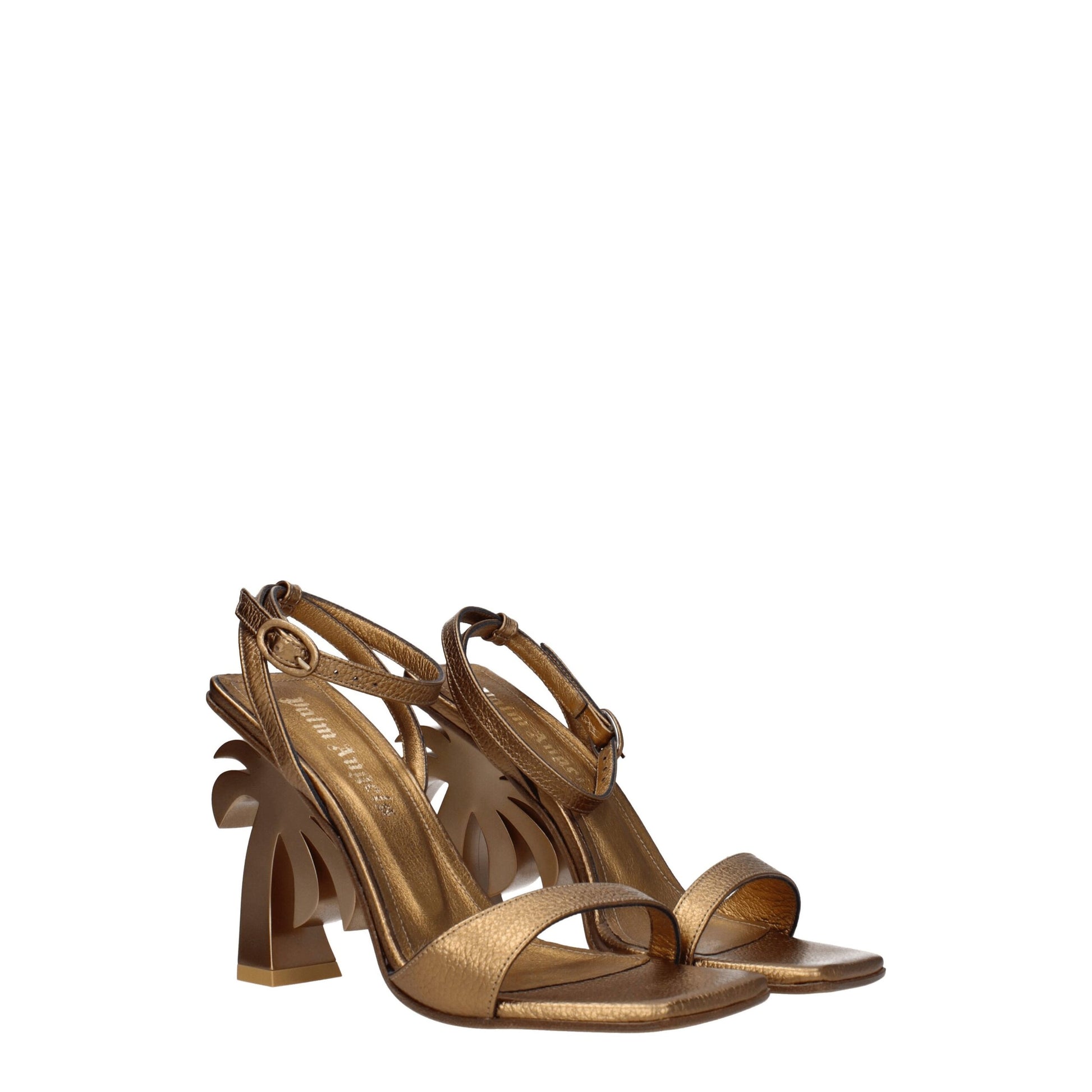 Gold Leather Platforms