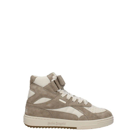 Beige Leather High Tops