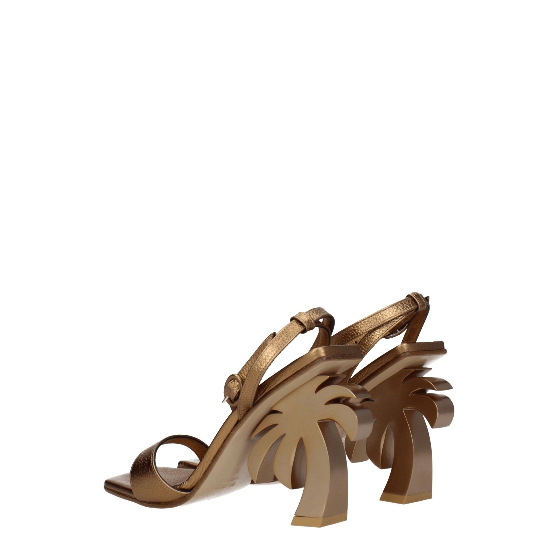 Gold Leather Platforms