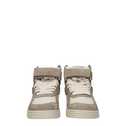 Beige Leather High Tops