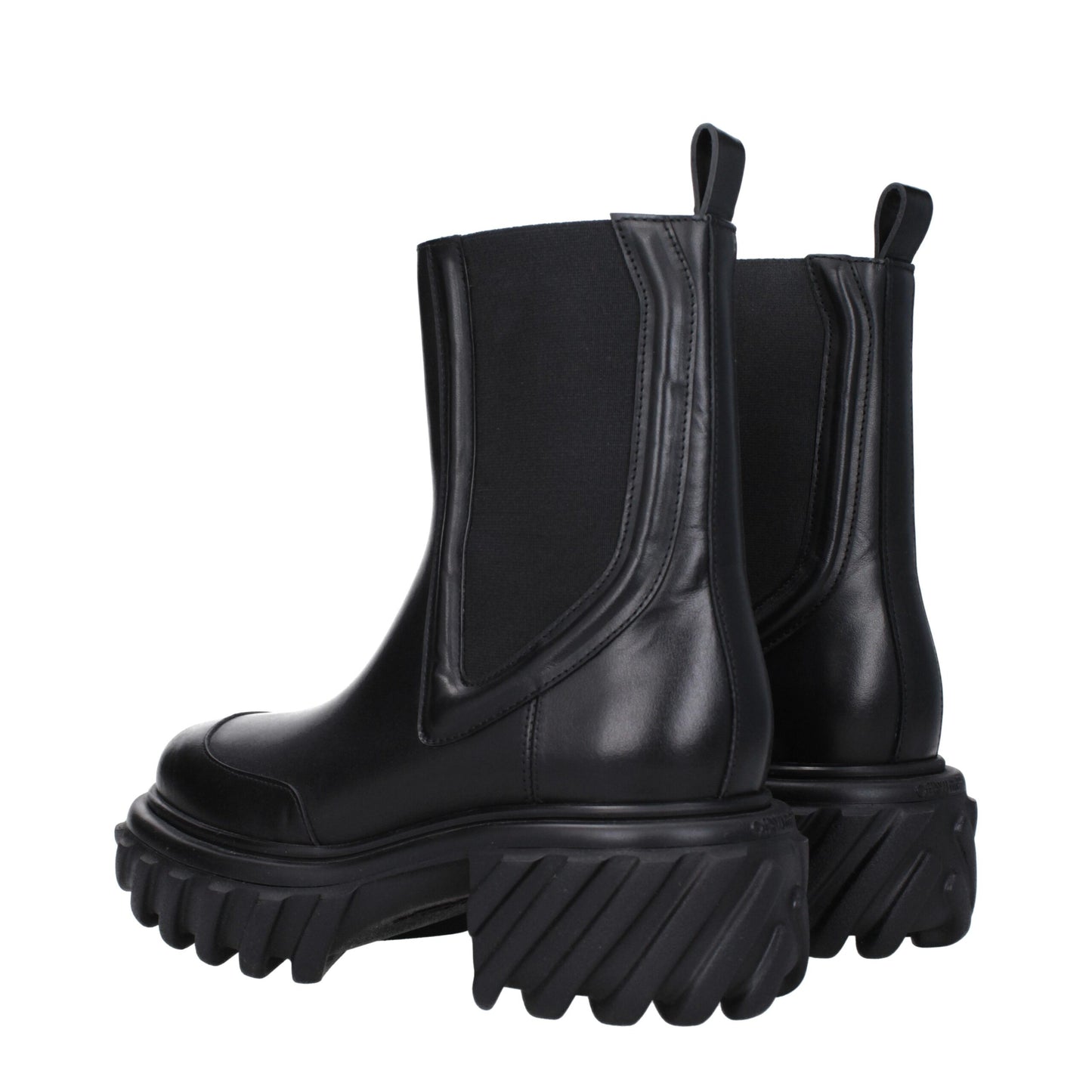 Black Leather Ankle Boots