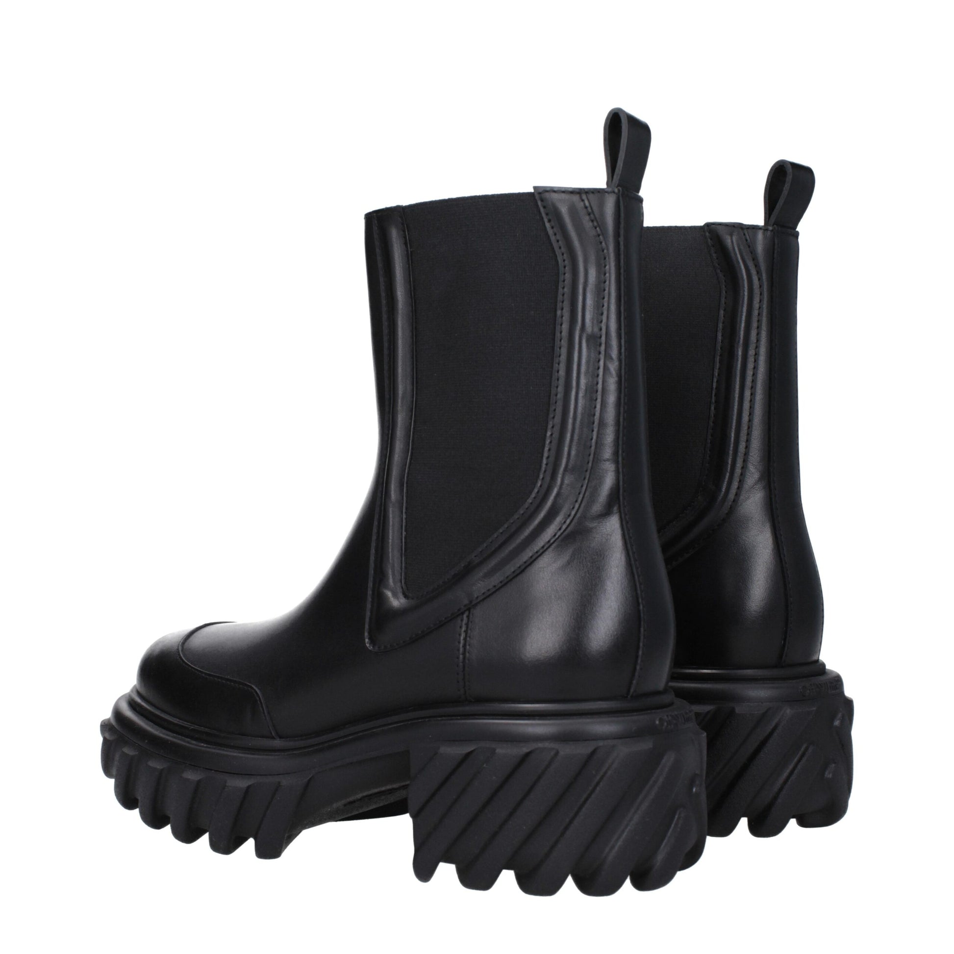 Black Leather Ankle Boots