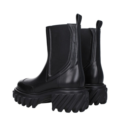Black Leather Ankle Boots