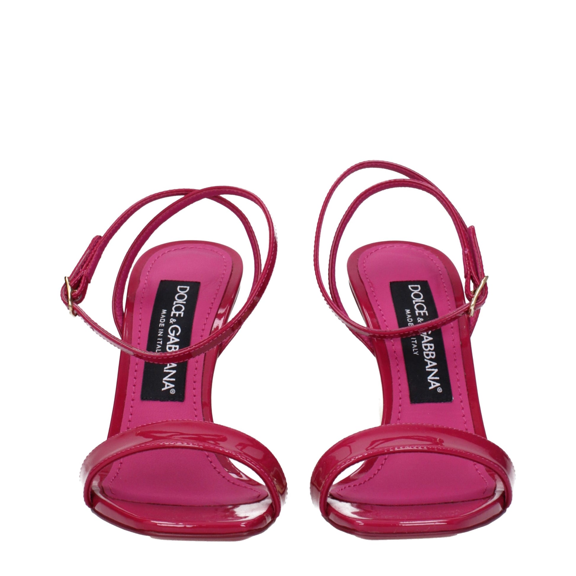 Pink Leather Stiletto Heels Sandals