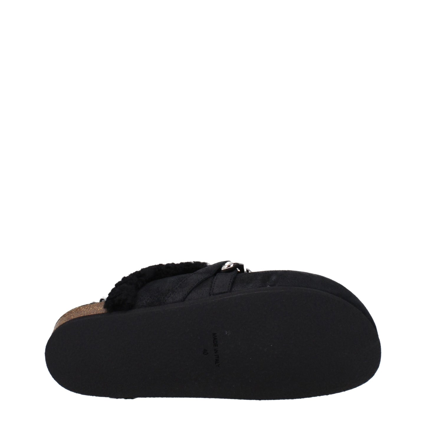 Black Leather Slipper