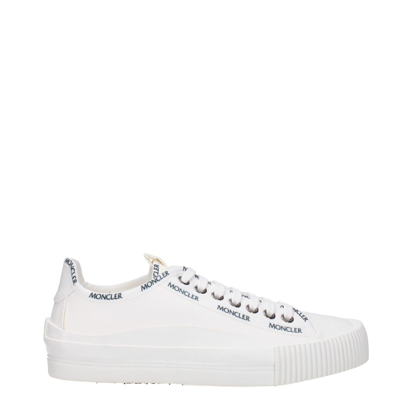 White Fabric Sneakers