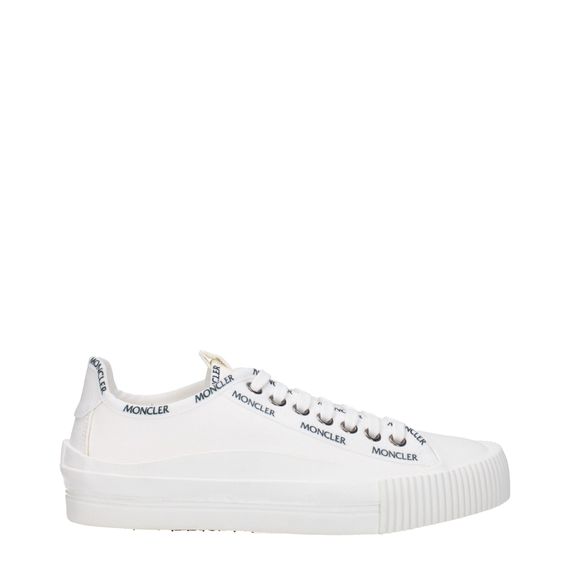 White Fabric Sneakers