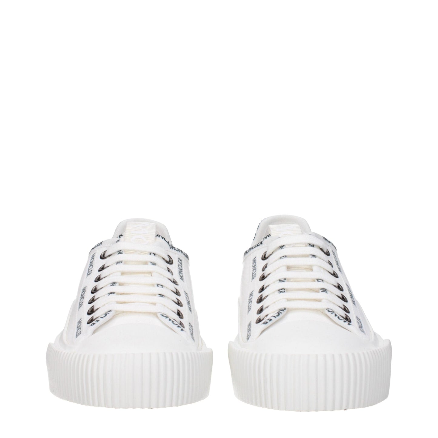White Fabric Sneakers