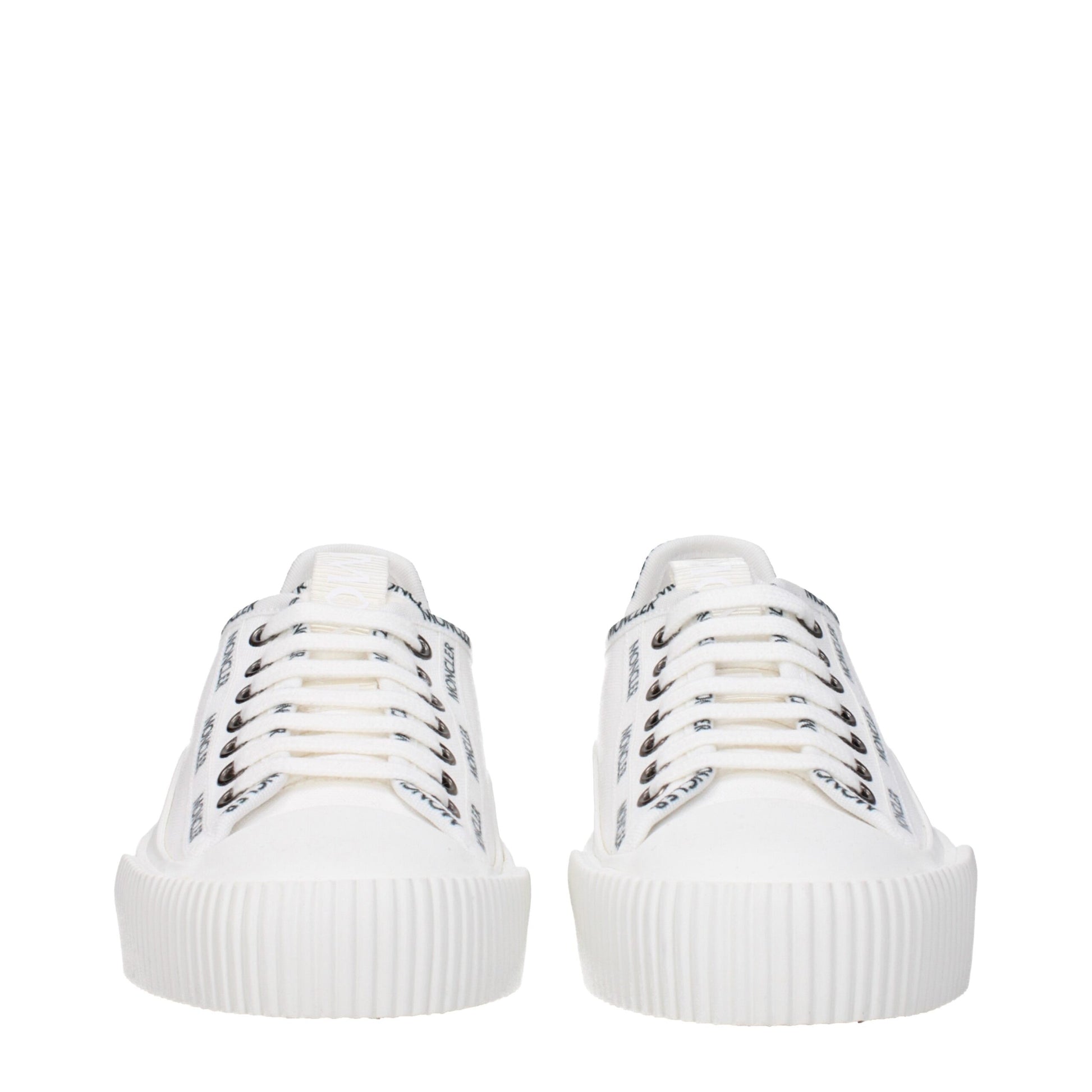 White Fabric Sneakers