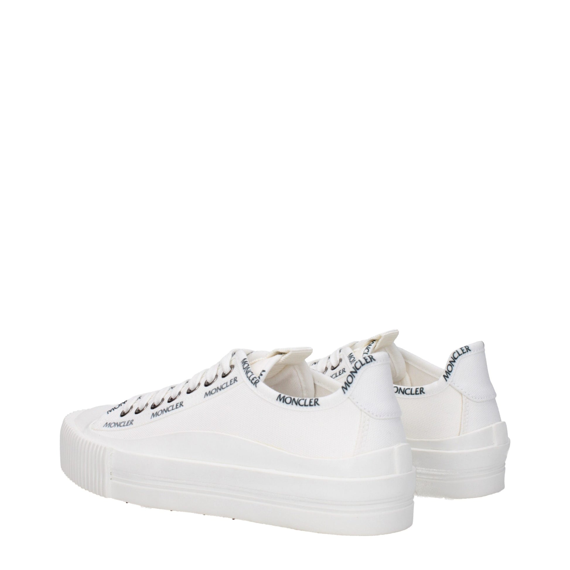 White Fabric Sneakers