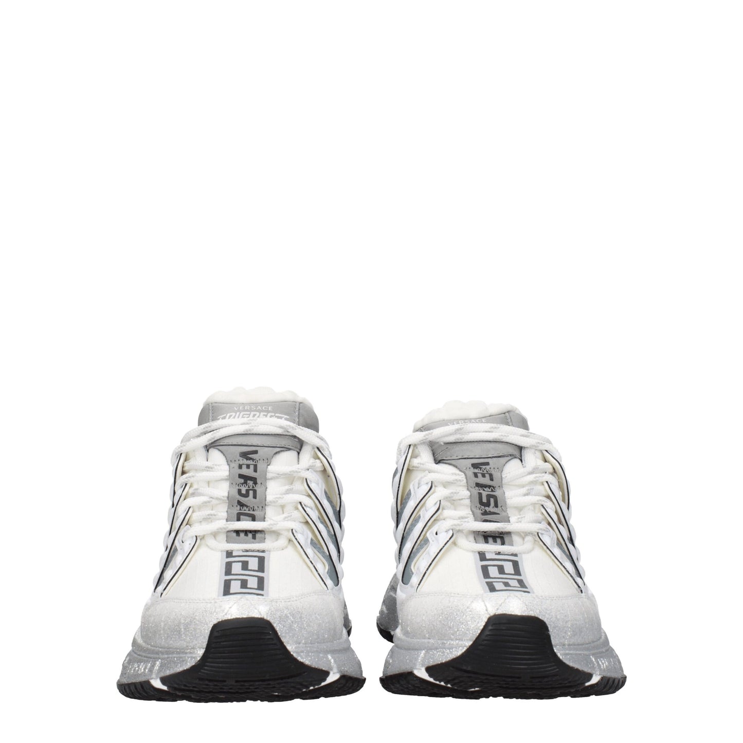White Fabric Sneakers