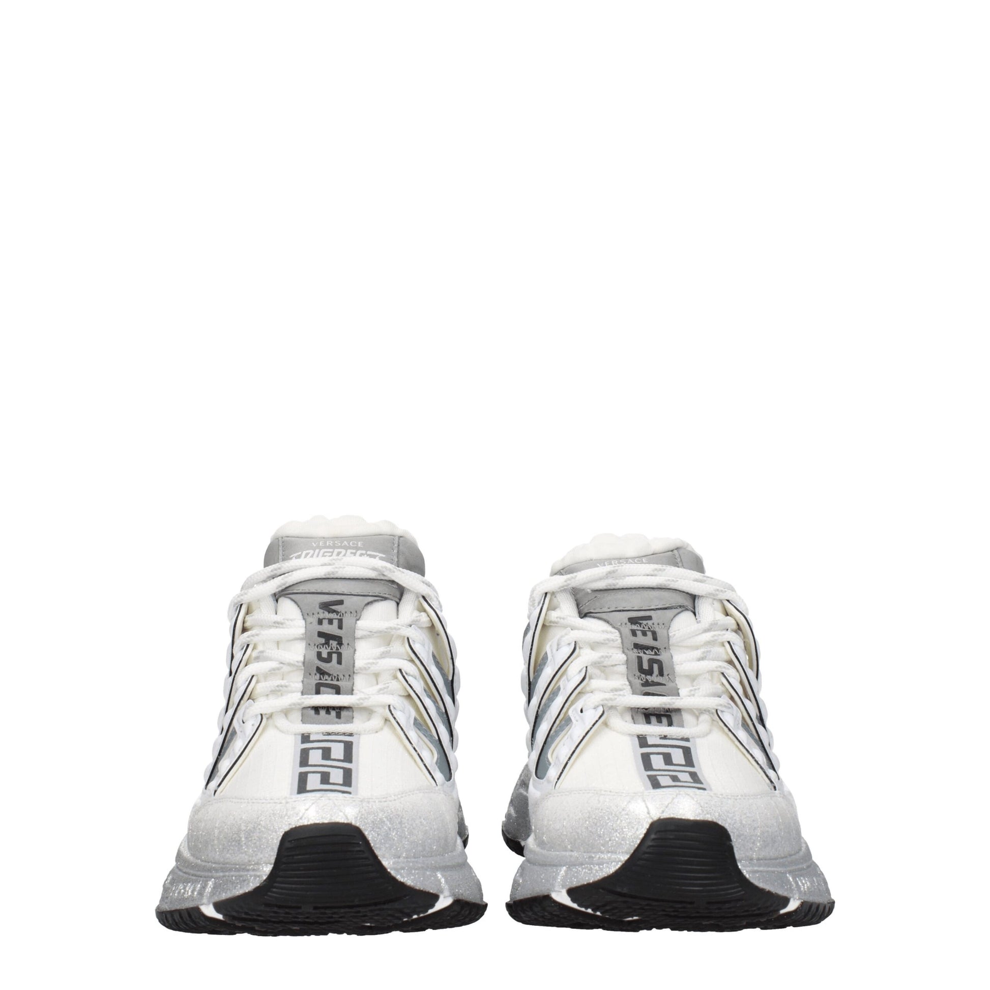 White Fabric Sneakers