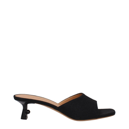 Black Linen Sandal