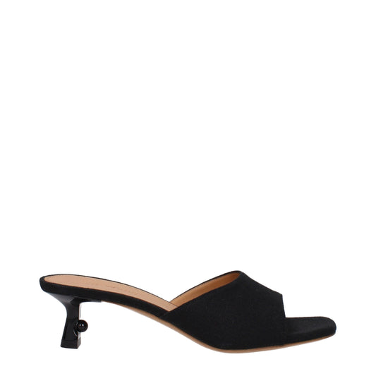Black Linen Sandal