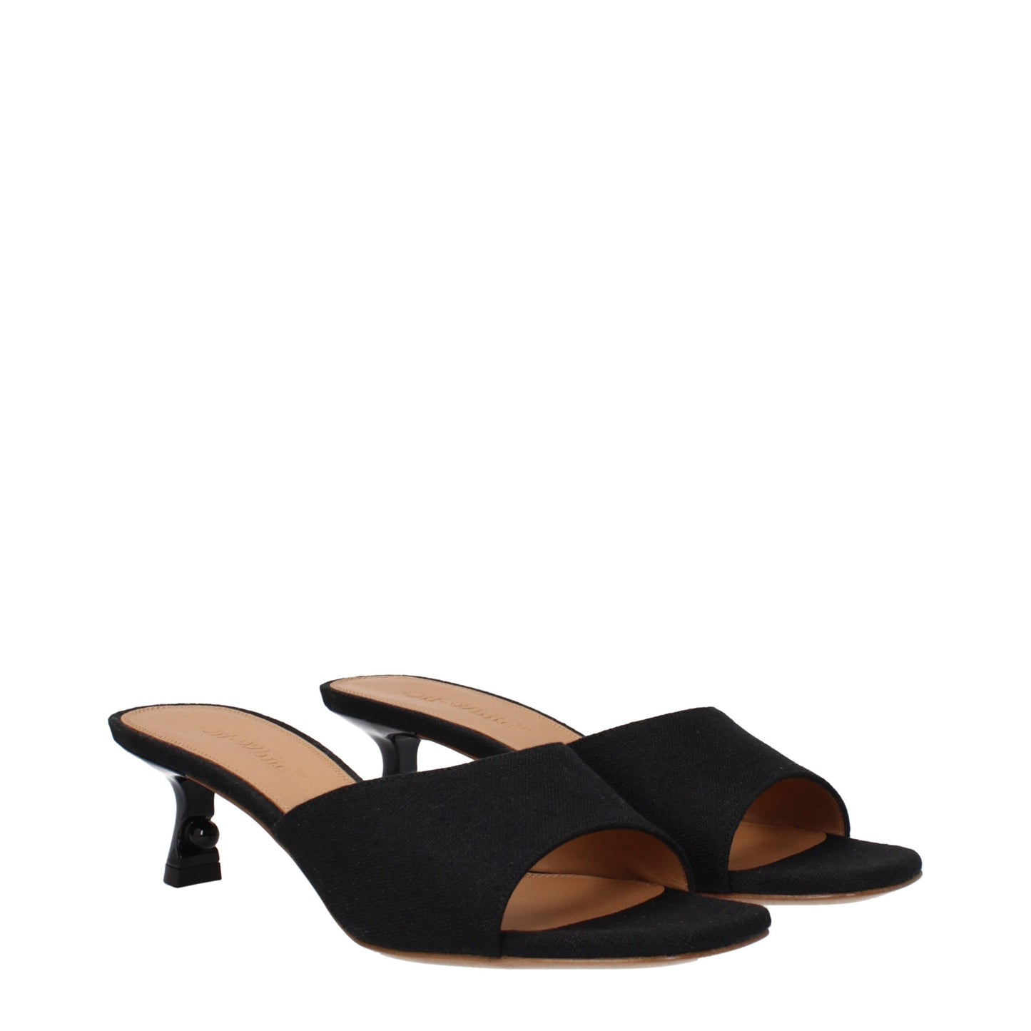 Black Linen Sandal