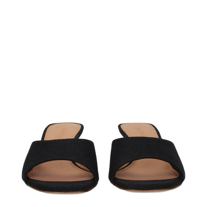 Black Linen Sandal