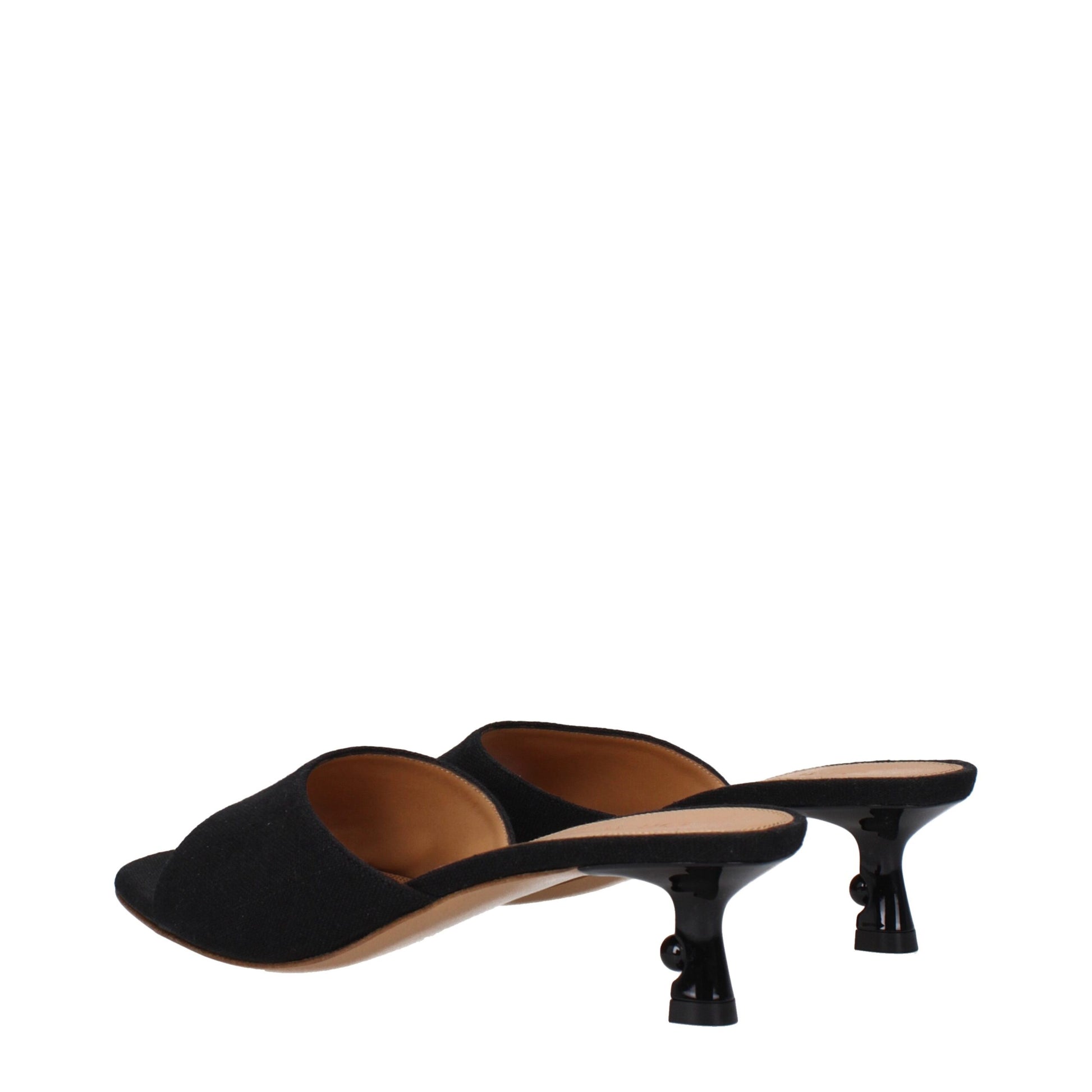 Black Linen Sandal