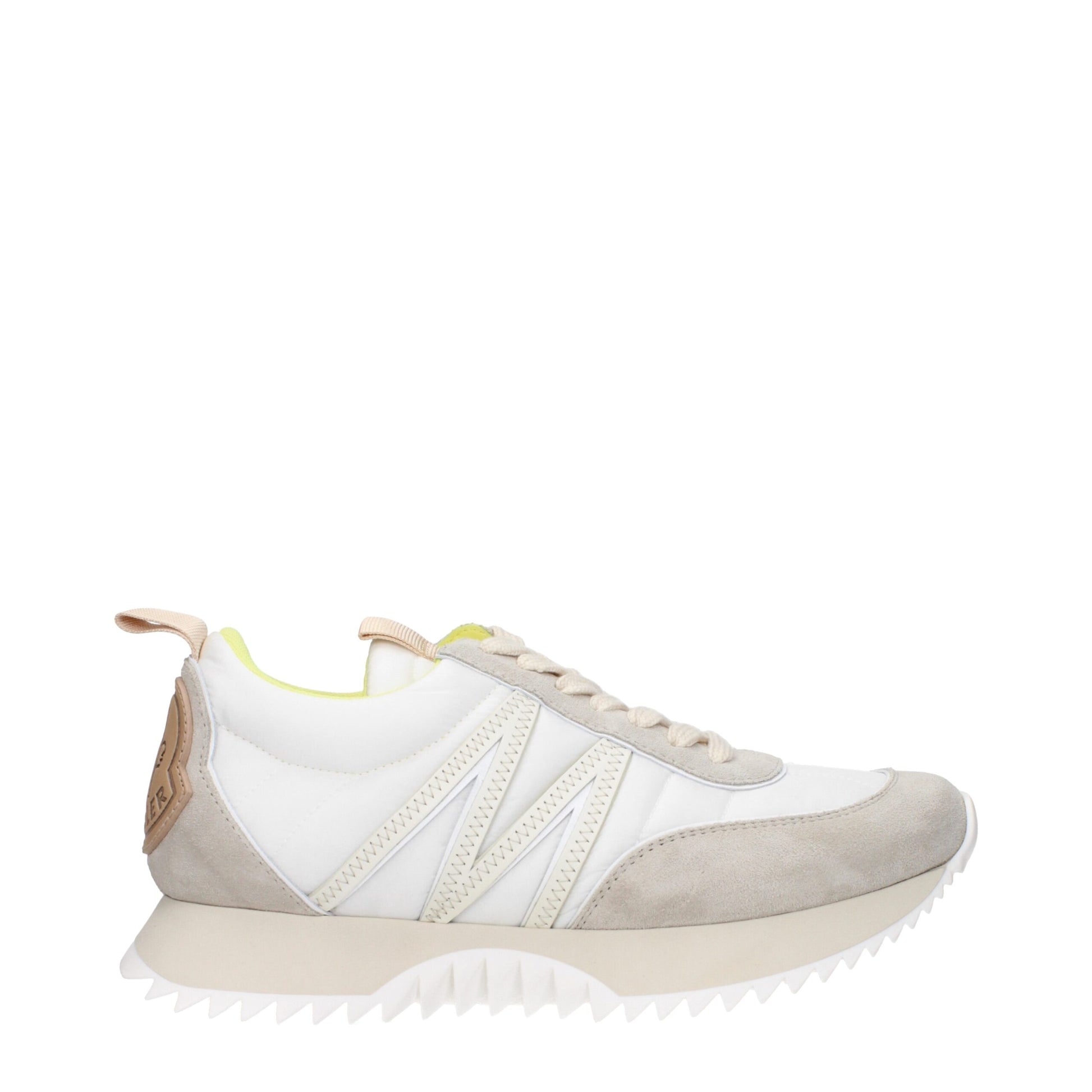 Beige Fabric Low Tops