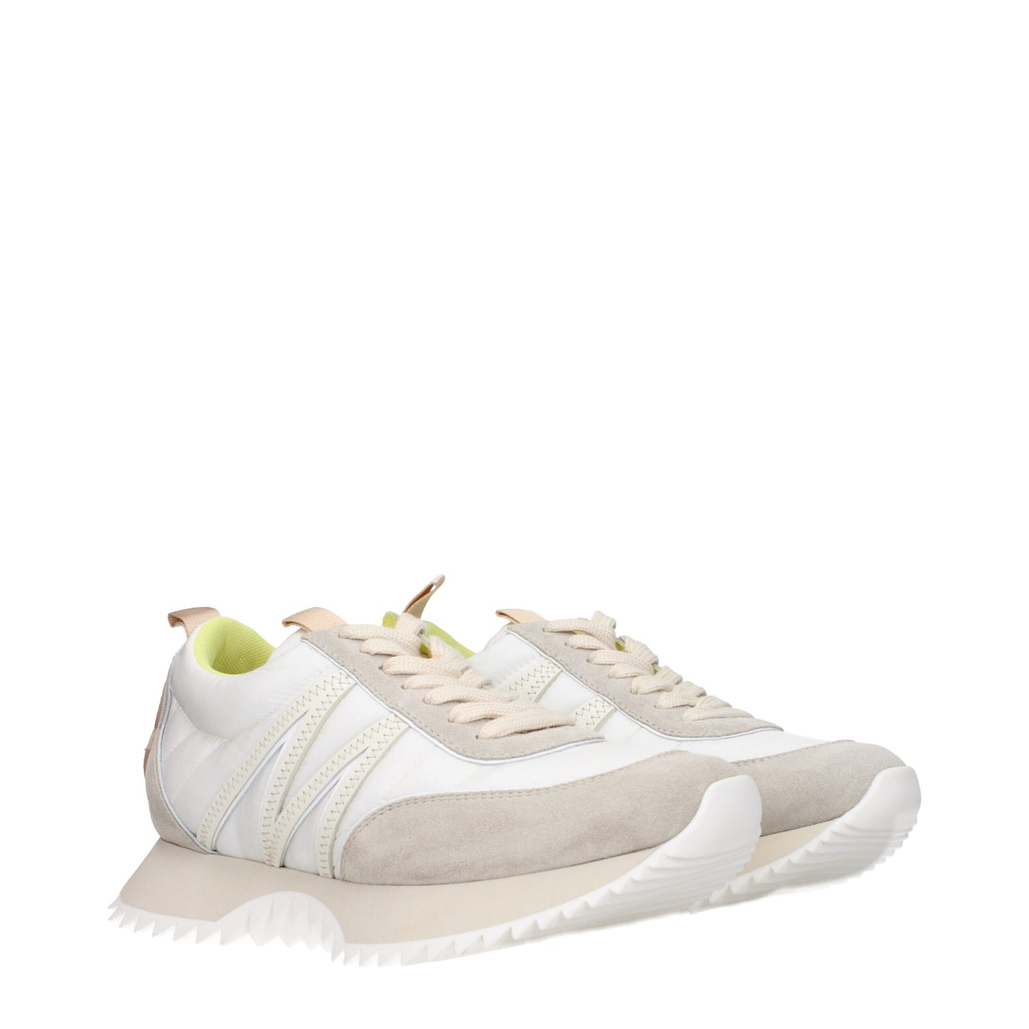 Beige Fabric Low Tops