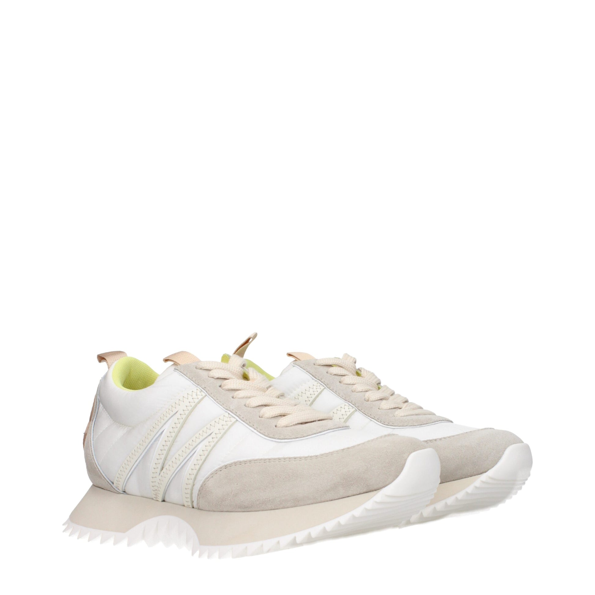 Beige Fabric Low Tops