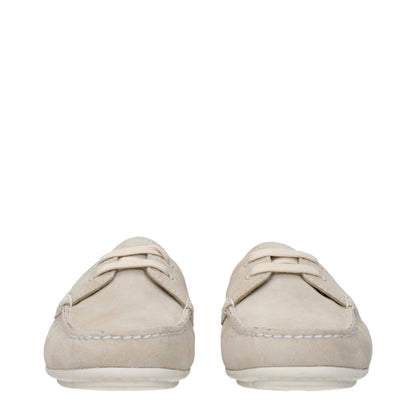 Gray Leather Slip-On Loafers