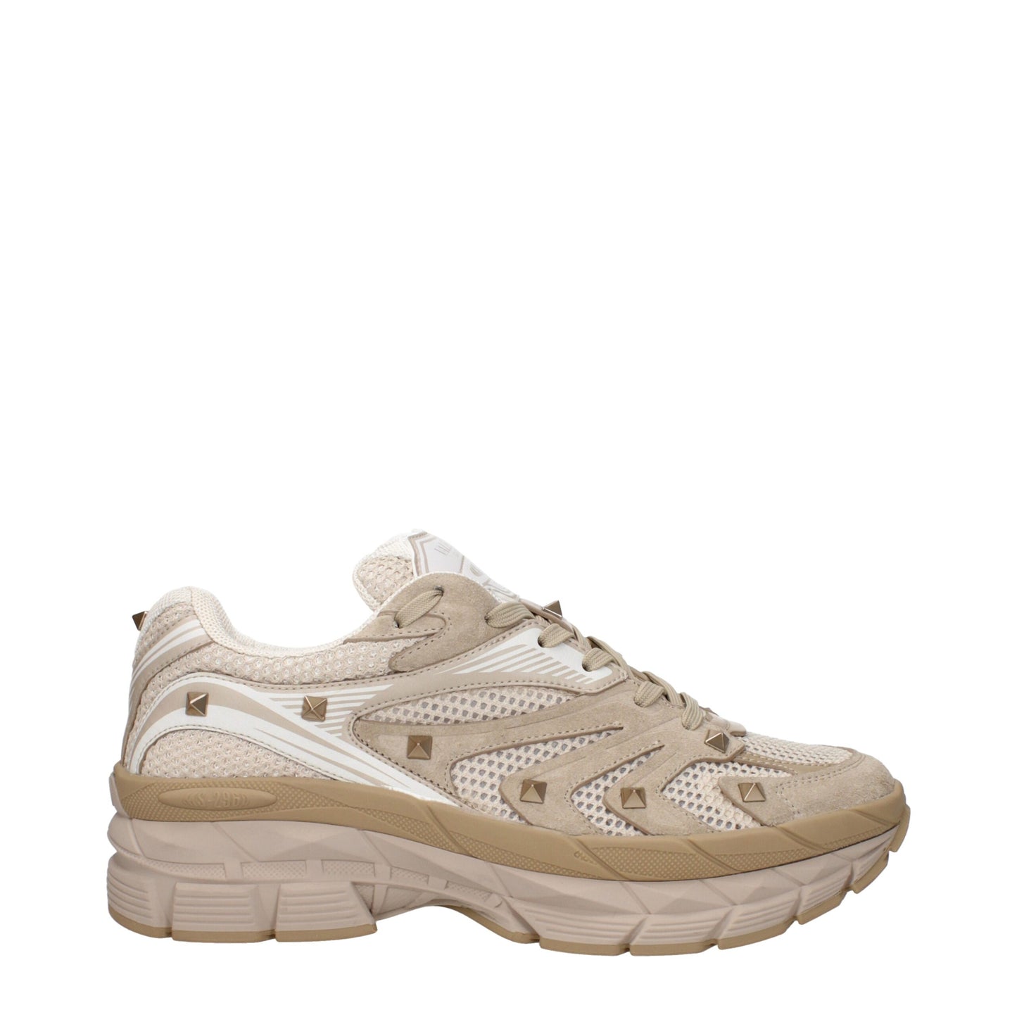 Beige Fabric Low Tops