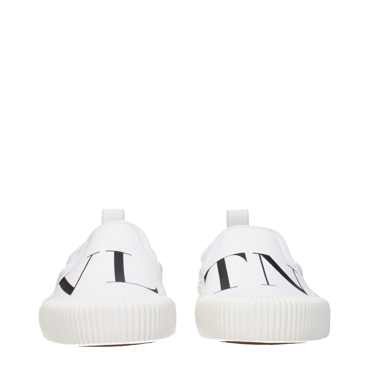 White Fabric Slip-On Loafer
