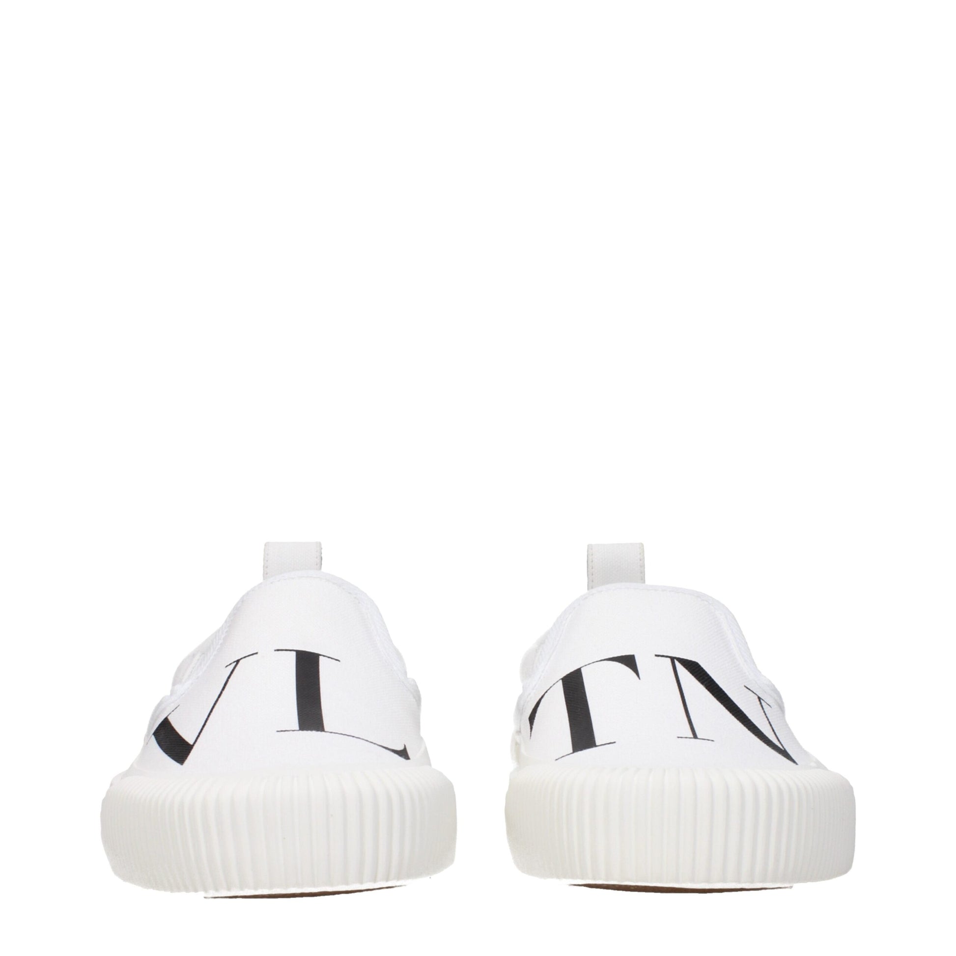 White Fabric Slip-On Loafer