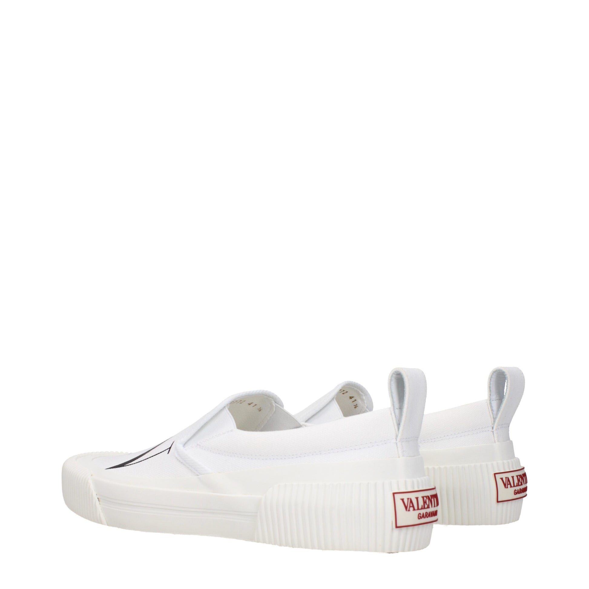 White Fabric Slip-On Loafer