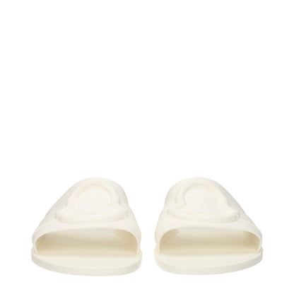 White Cotton Slippers Sandals