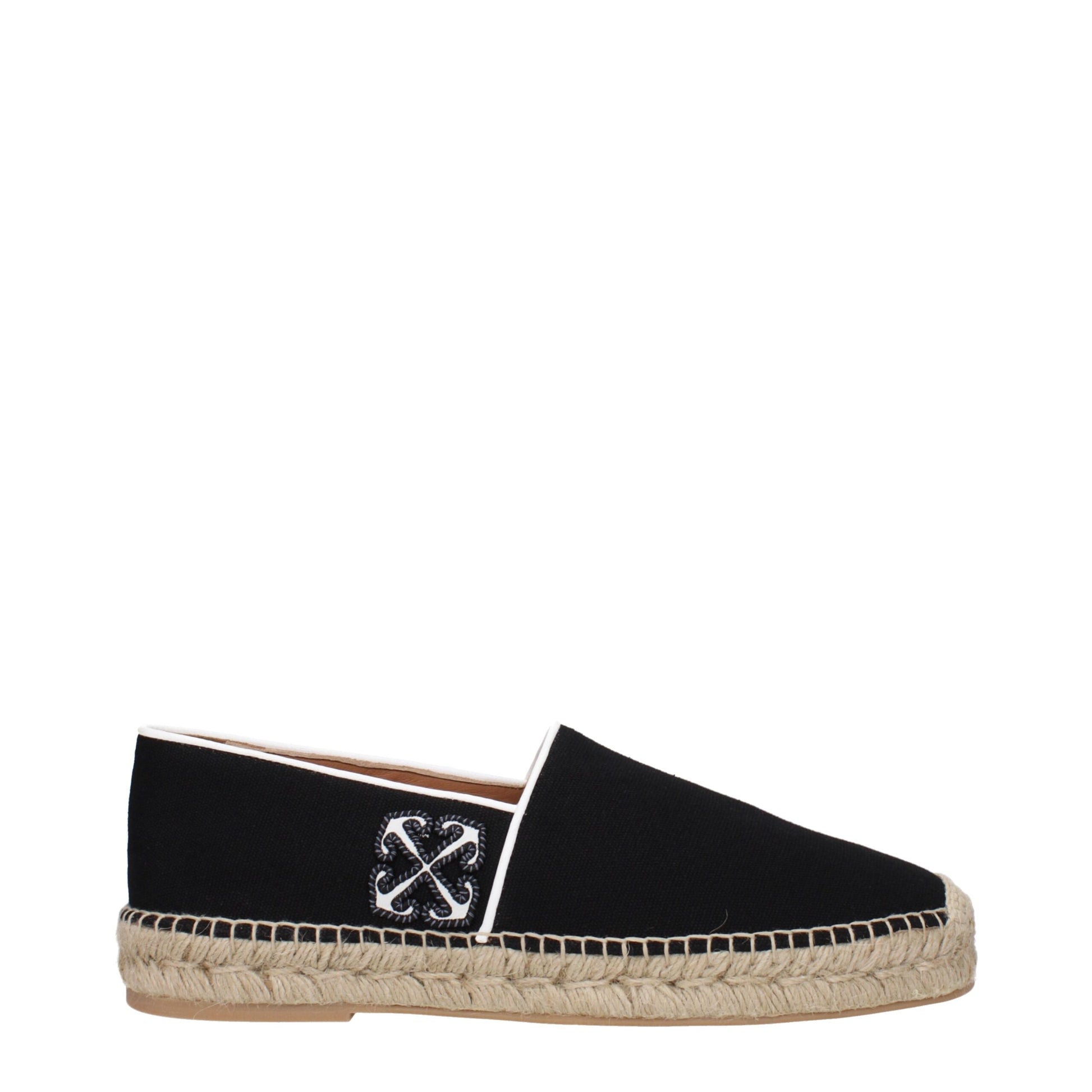 Black Fabric Espadrilles
