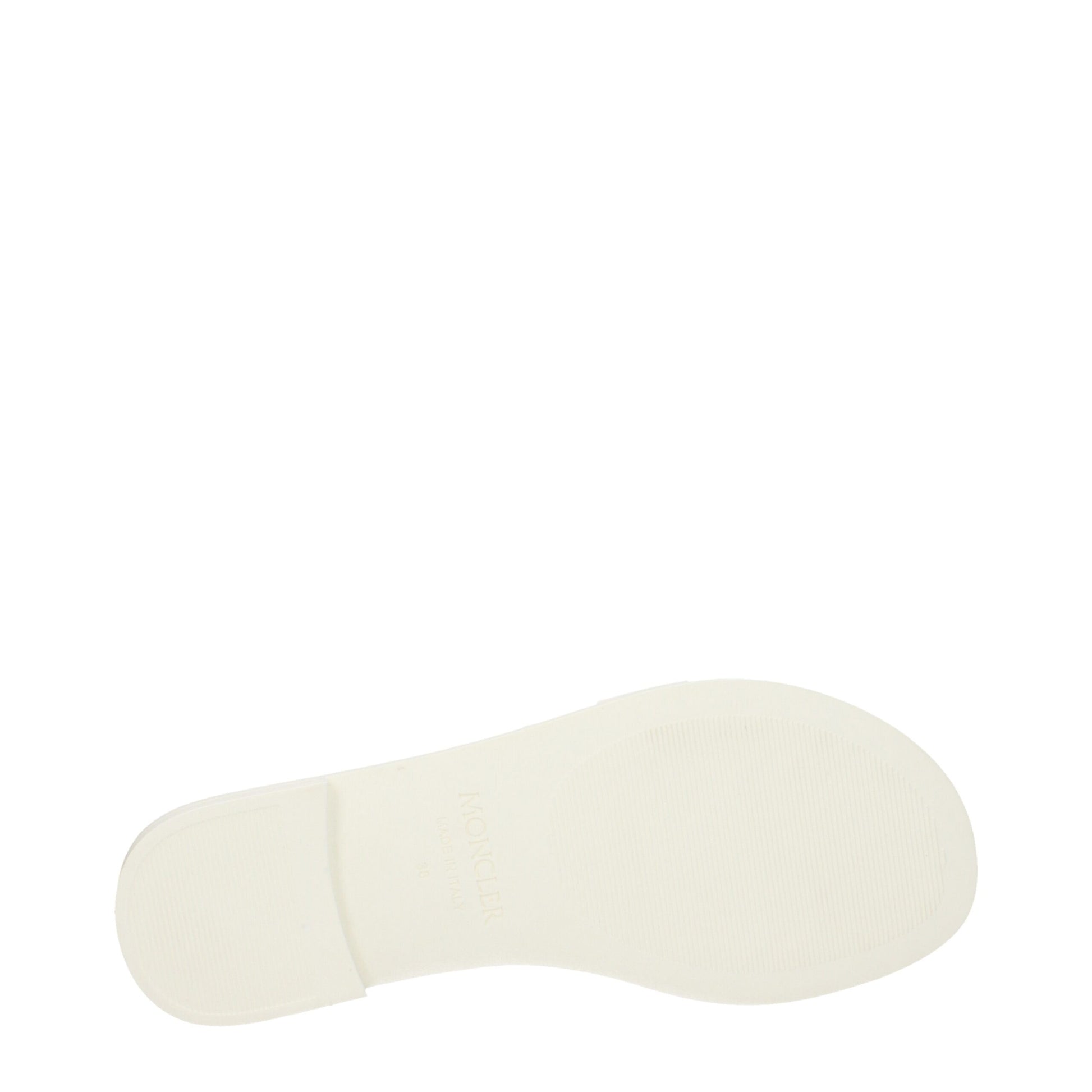 White Cotton Slippers Sandals