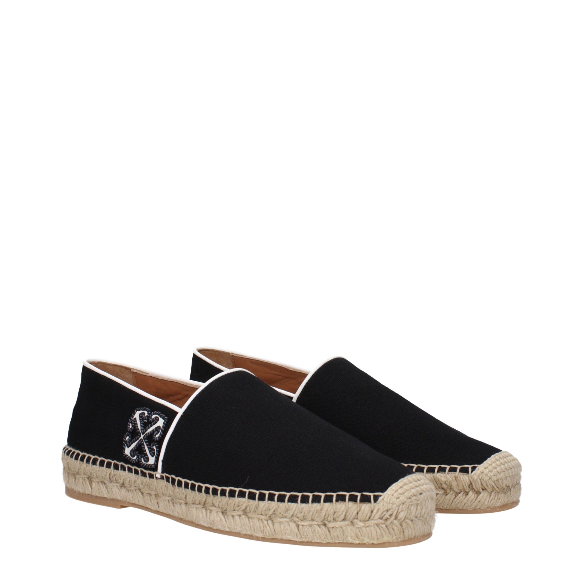 Black Fabric Espadrilles