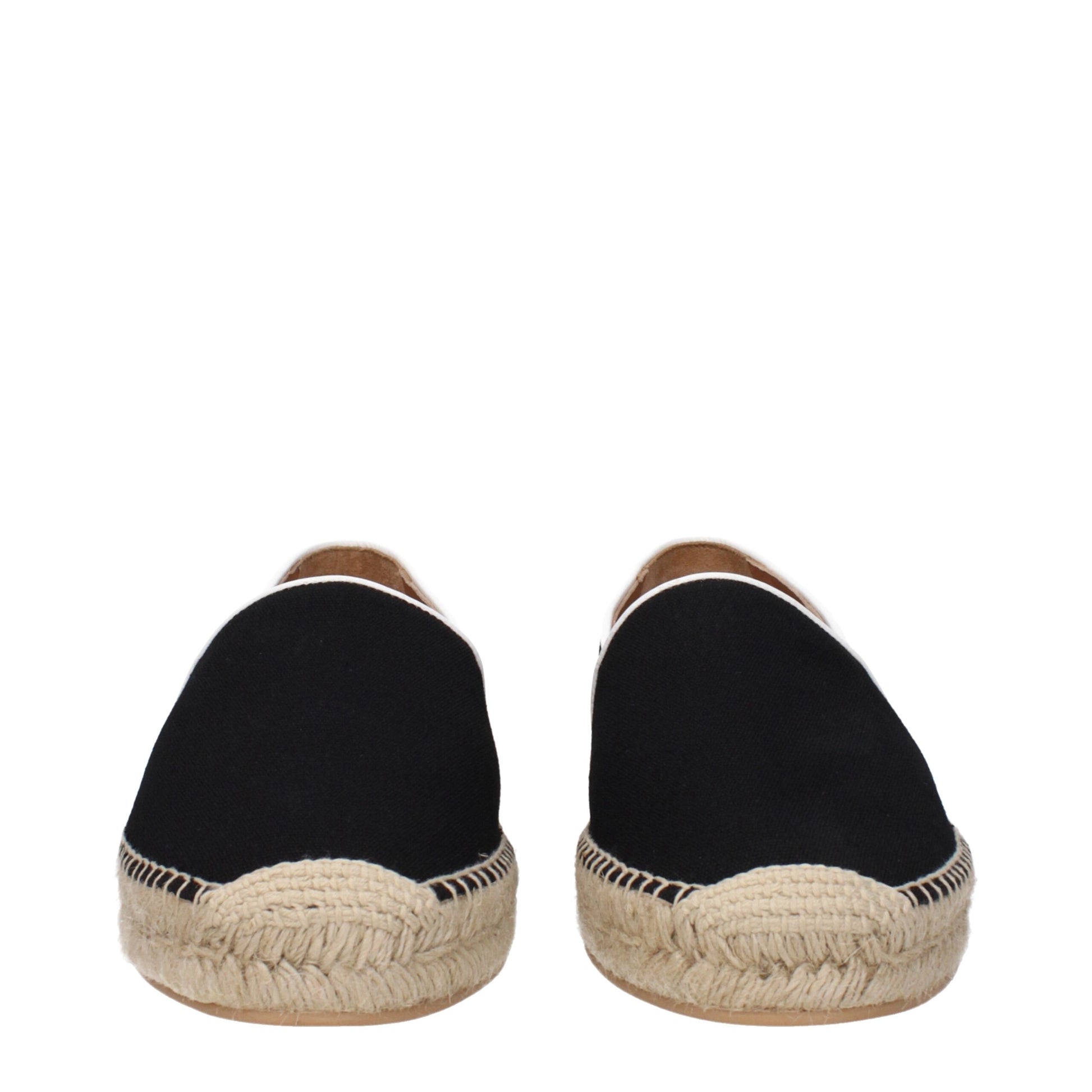 Black Fabric Espadrilles