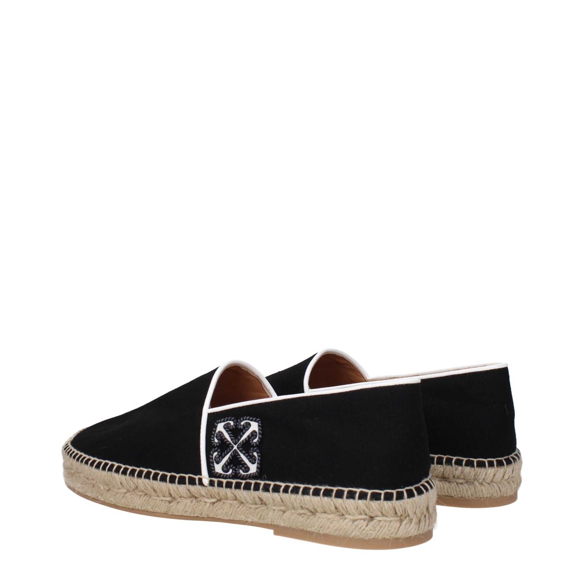 Black Fabric Espadrilles