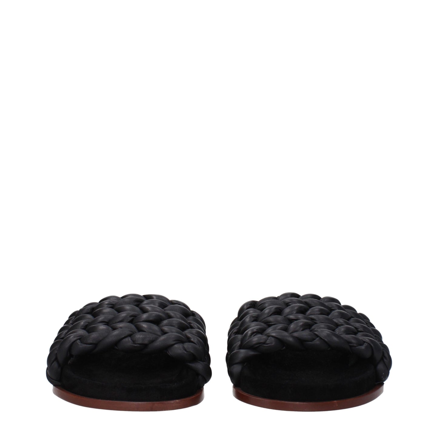 Black Leather Slipper