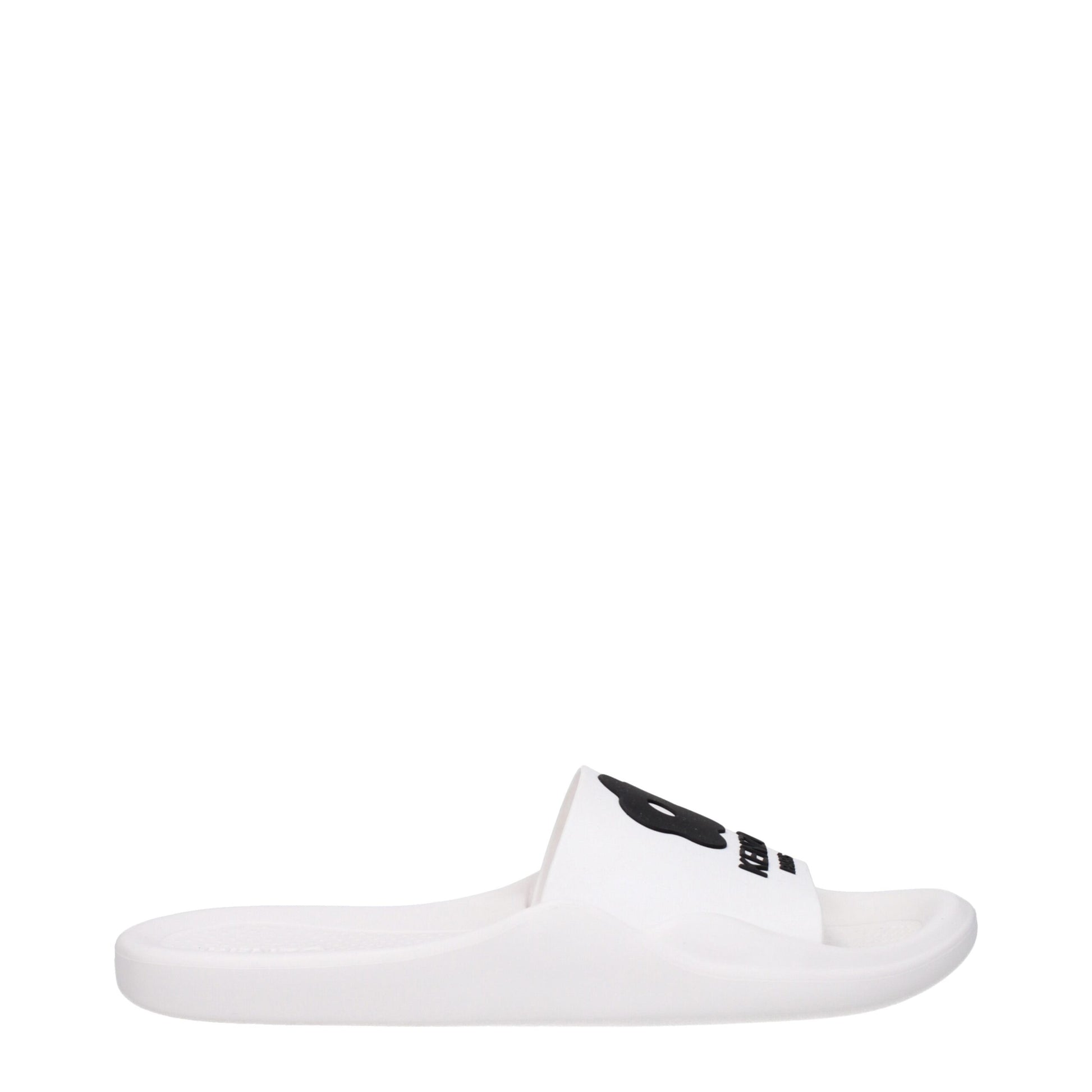 White Cotton Slippers Sandals