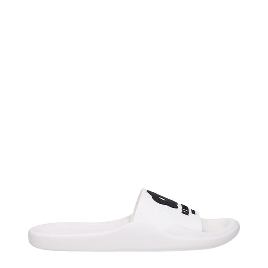 White Cotton Slippers Sandals