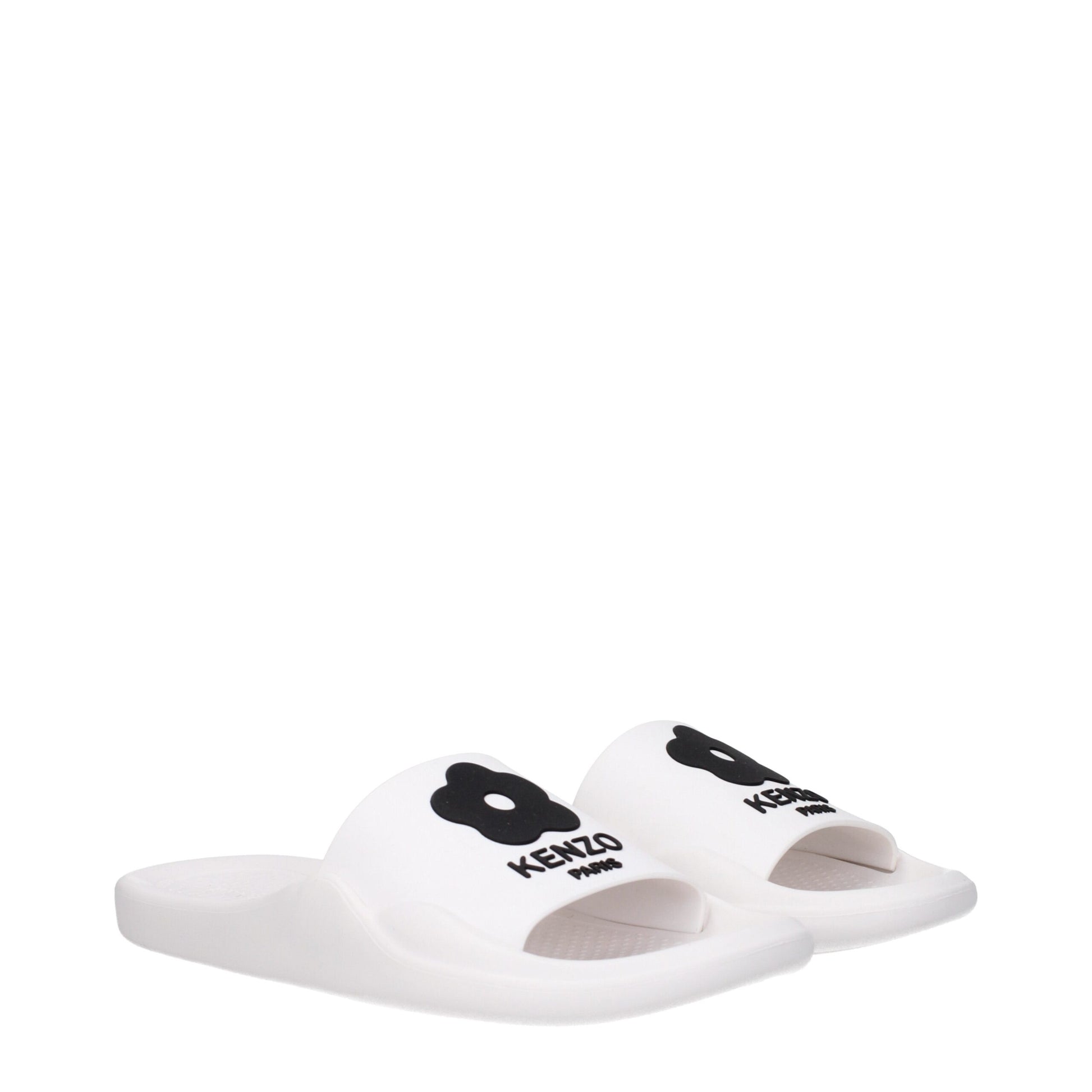 White Cotton Slippers Sandals