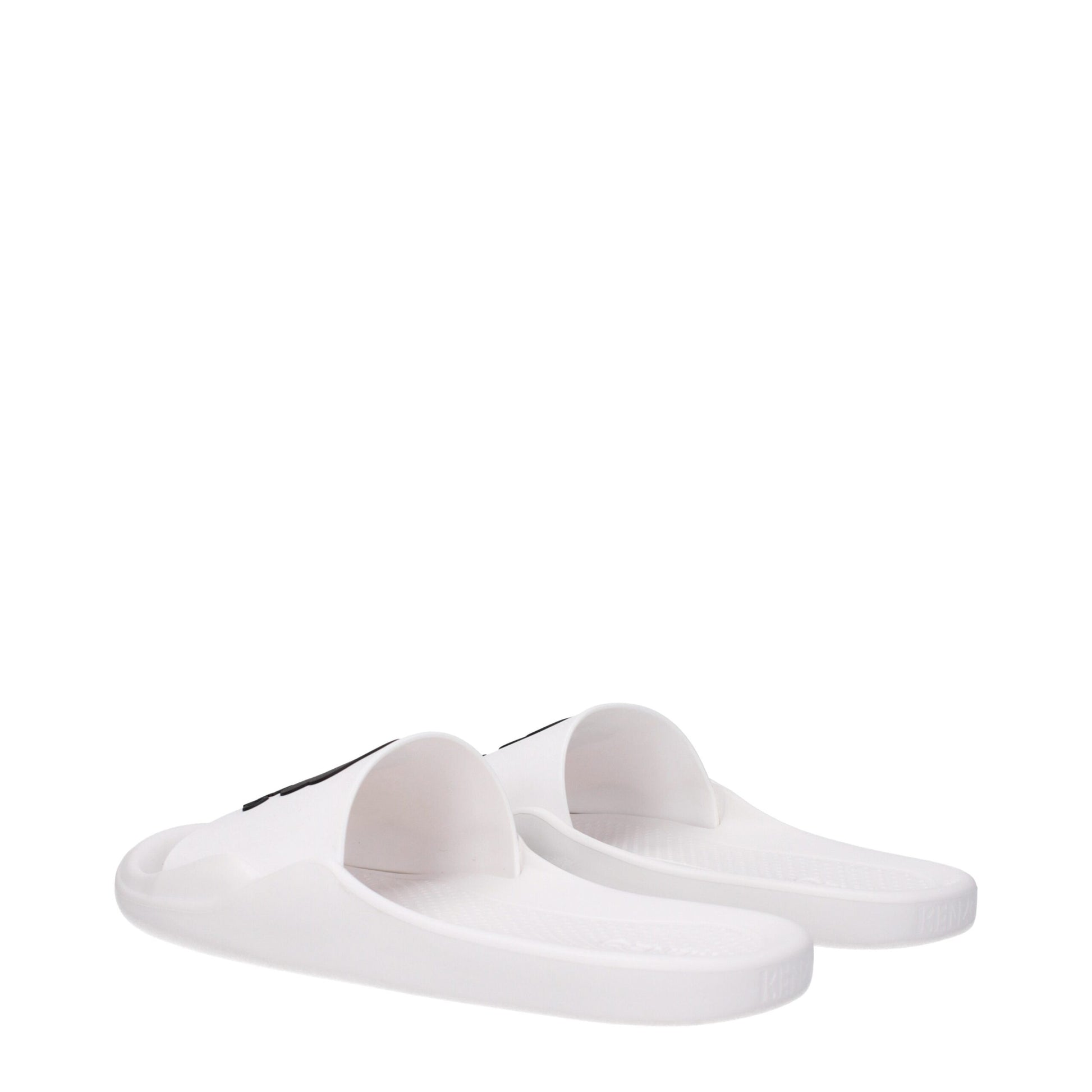 White Cotton Slippers Sandals