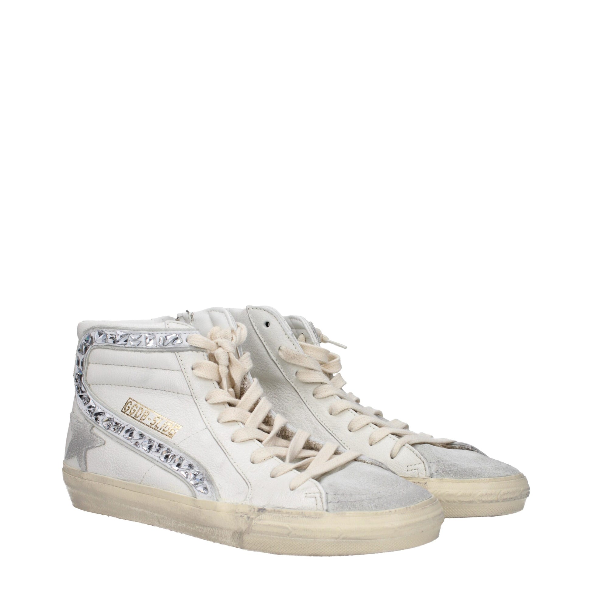 White Leather High Tops