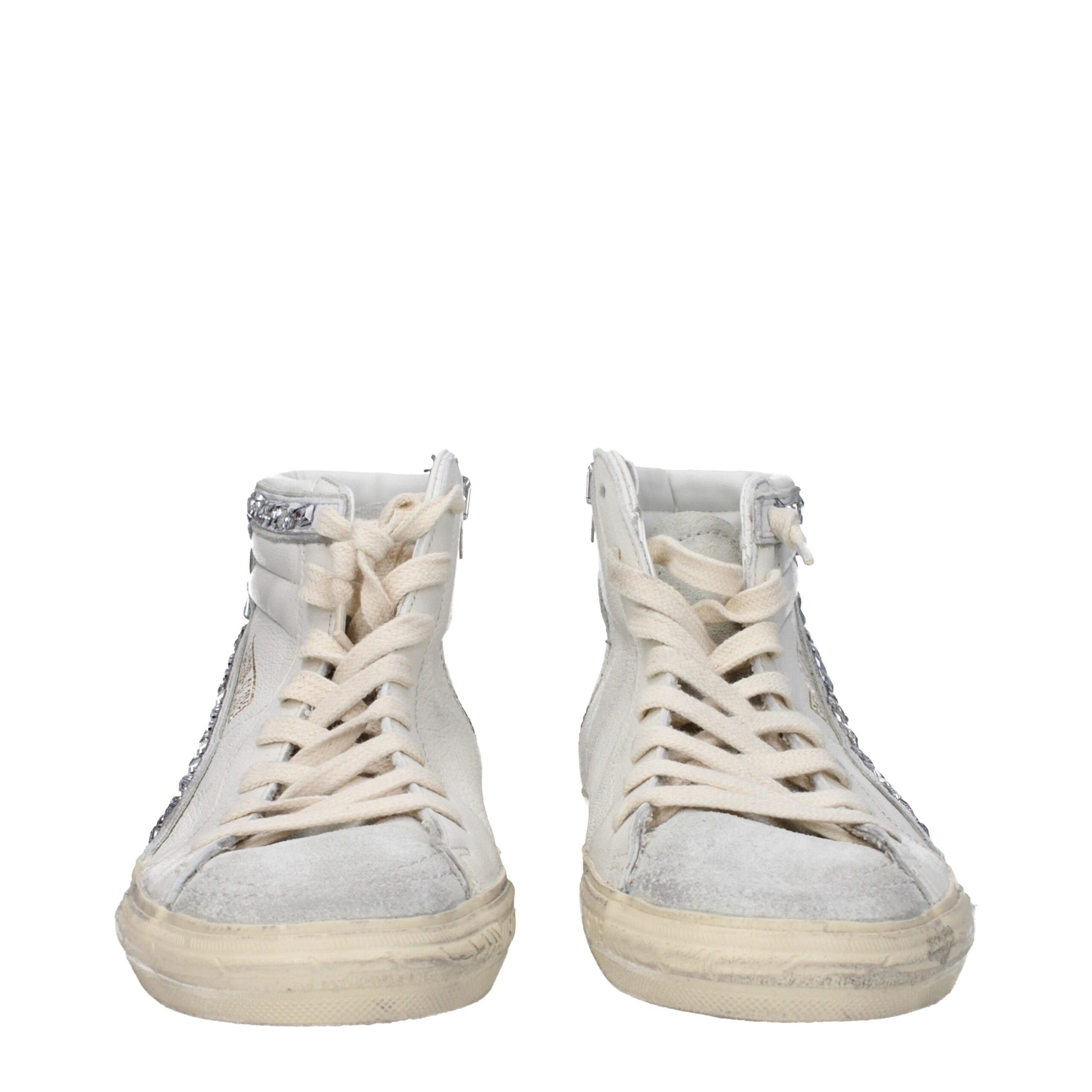 White Leather High Tops