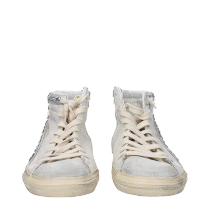 White Leather High Tops