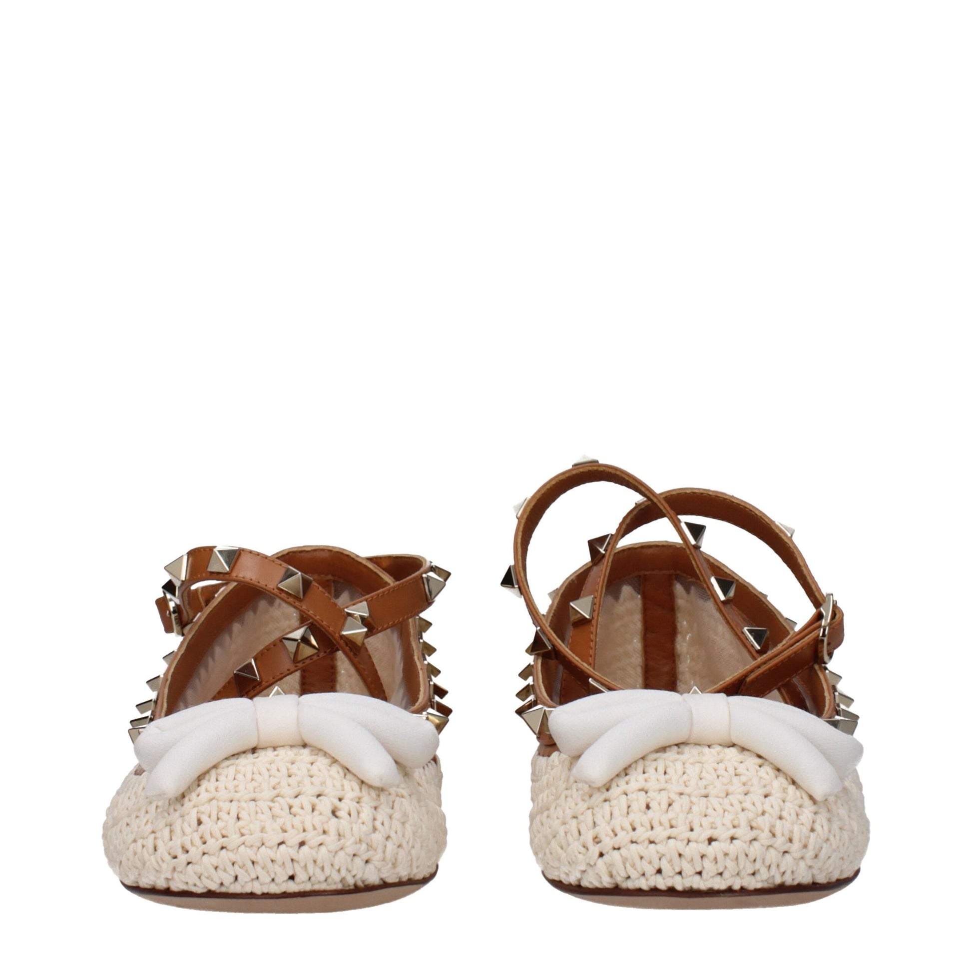 Beige Raffia Ballet Flats