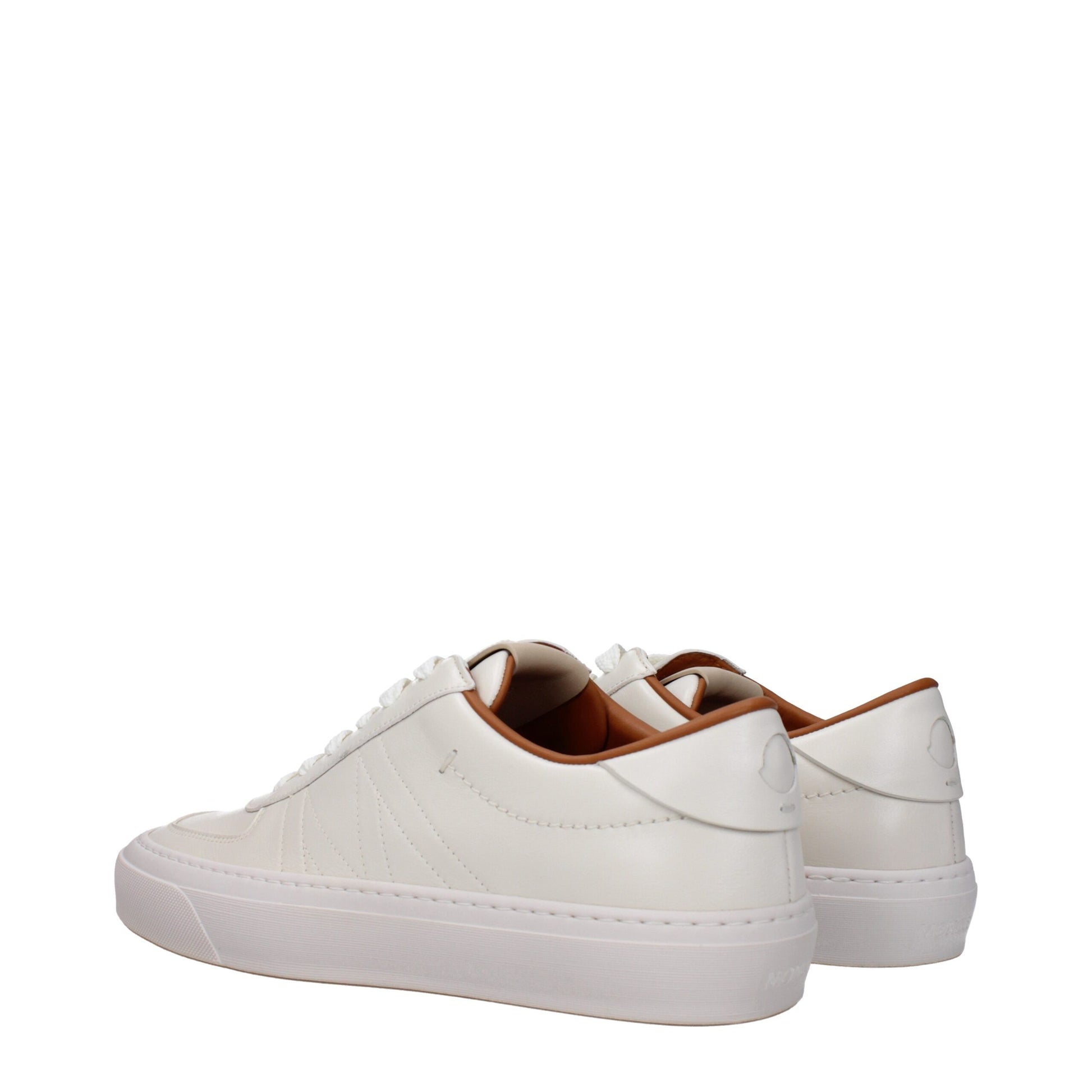 Beige Leather Low Tops